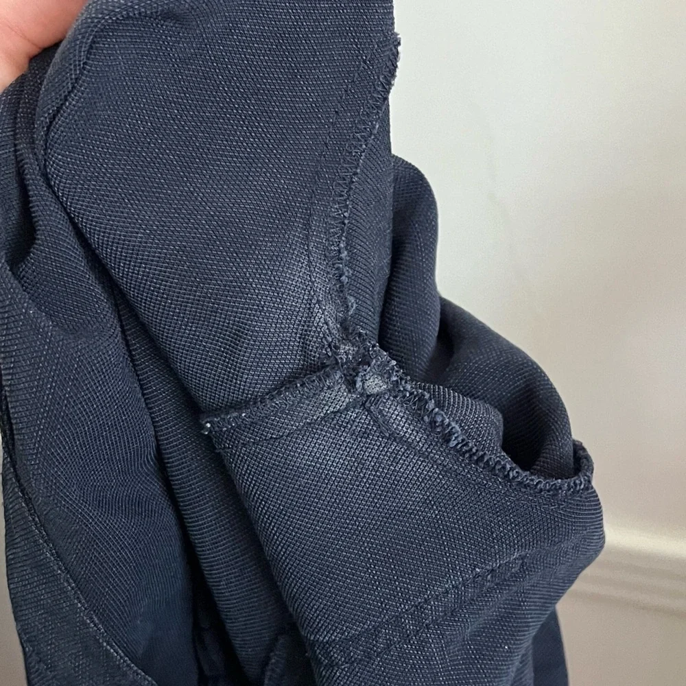 J. Crew • Navy Blue Drapey Oxford Jumpsuit